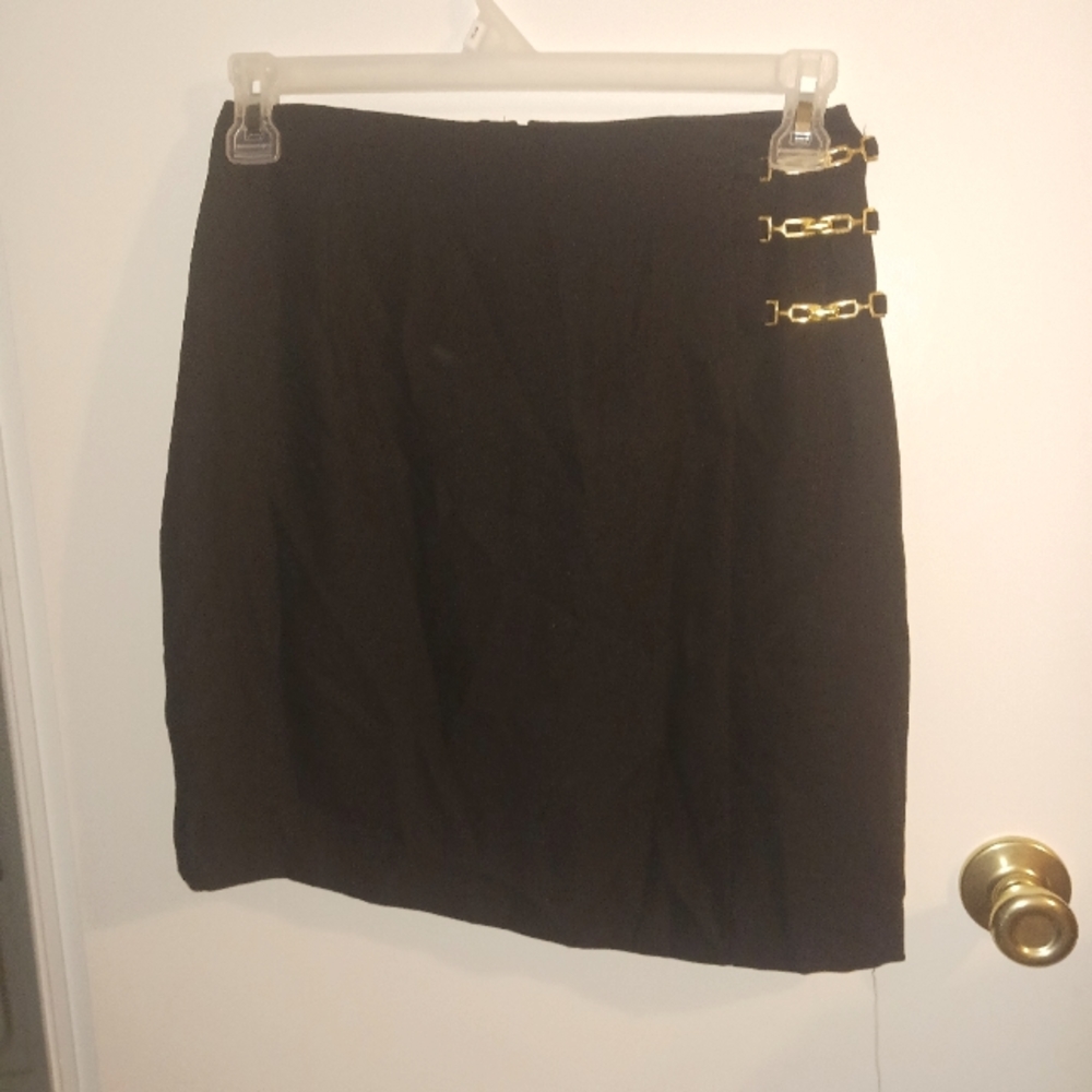 Black mini skirt